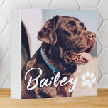Pet's Simple Modern Cool Typography Name and Photo Binder<br><div class="desc">This simple and modern design is composed of modern simple playful script typography. Add custom pet photo.</div>