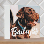 Pet's Simple Modern Cool Typography Name and Photo Binder<br><div class="desc">This simple and modern design is composed of modern simple playful script typography. Add custom pet photo.</div>