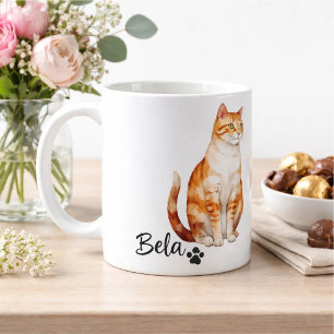 Pet's Simple Modern Cool Typography Name and Photo Coffee Mug