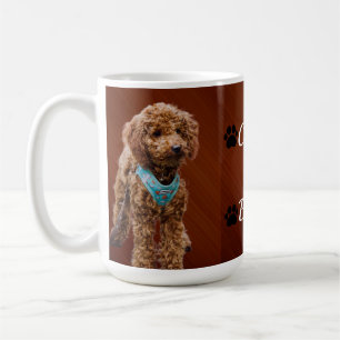 Pet's Simple Modern Cool Typography Name and Photo Coffee Mug