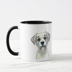 Pet's Simple Modern Cool Typography Name and Photo Mug