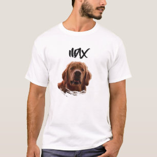 Pet's Simple Modern Cool Typography Name and Photo T-Shirt