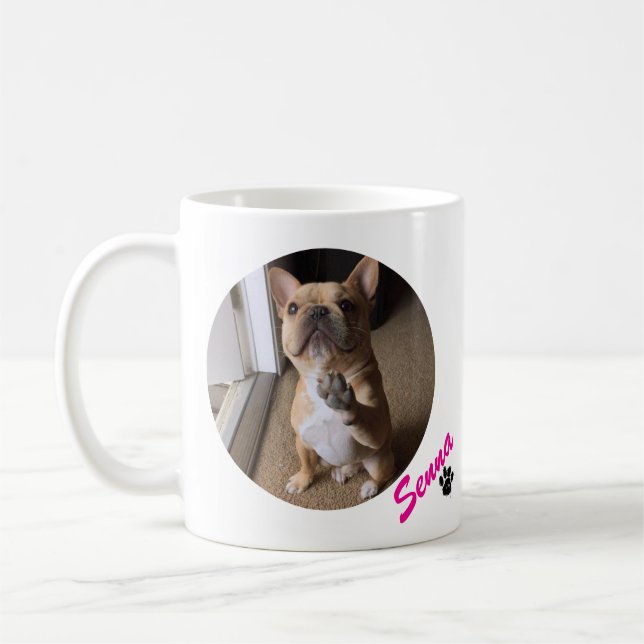 Pet's Simple Modern Cool Typography Name Coffee Mug (Left)