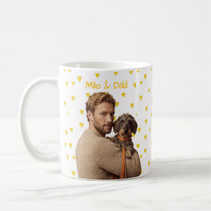 Pet's Simple Modern Name and Photo Coffee Mug