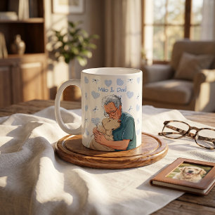 Pet's Simple Modern Name and Photo Coffee Mug