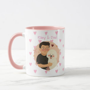 Pet's Simple Modern Name and Photo Mug