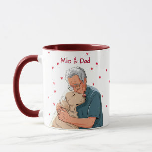 Pet's Simple Modern Name and Photo Mug