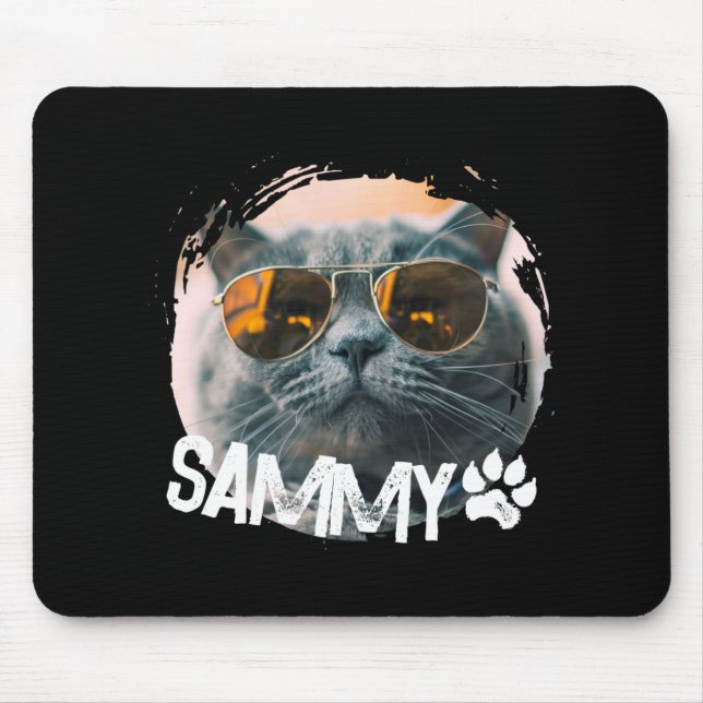 Pets Simple Modern Nge Cool Name And Photo  Mouse Pad (Front)