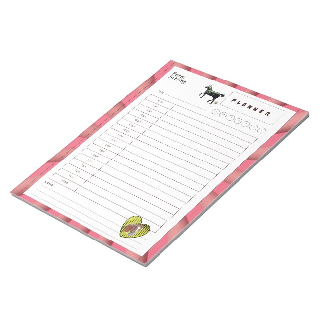 petsitter daily planner notepad (Angled)