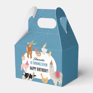 Petting Zoo Party Animals Barnyard Birthday Boy Favor Box