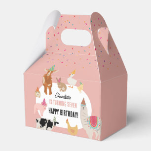 Petting Zoo Party Animals Barnyard Birthday Girl Favor Box