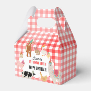 Petting Zoo Party Animals Barnyard Birthday Kids Favor Box