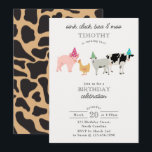 Petting Zoo Party Animals Barnyard Birthday Kids Invitation<br><div class="desc">A hand drawn cute petting zoo party animals design featuring illustrations of a pig,  chicken,  sheep and cow . A beautiful petting zoo themed design ideal for kids petting zoo themed birthday parties. Customize this cute petting zoo animals birthday invitation and make it your own!</div>