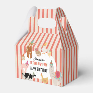 Petting Zoo Party Animals Barnyard Birthday Theme Favor Box