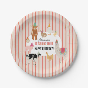 Petting Zoo Party Animals Barnyard Birthday Theme Paper Plate