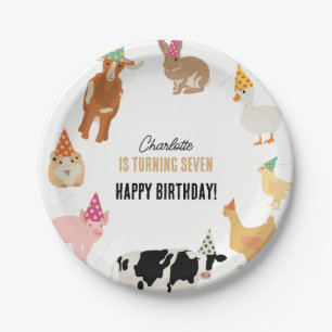 Petting Zoo Party Animals Barnyard Birthday Theme Paper Plate