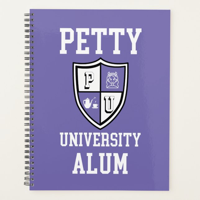 Petty University Alum grad alma mater periwinkle (Devant)