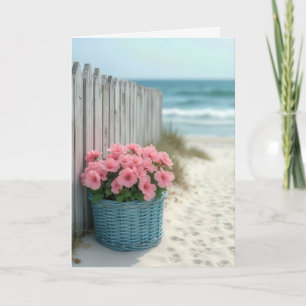 Petunia Beach Basket Thinking of You Card
