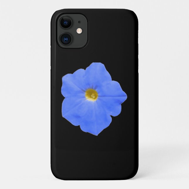 Petunia Blue and Yellow iPhone 3 Case (Back)