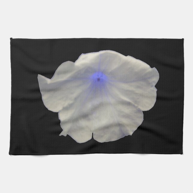 Petunia Blue Glow Kitchen Towel (Horizontal)