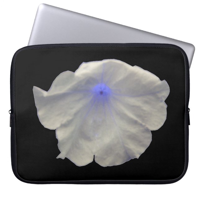 Petunia Blue Glow Laptop Bag (Front)