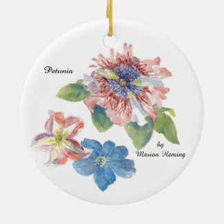 Petunia Flower Ceramic Ornament