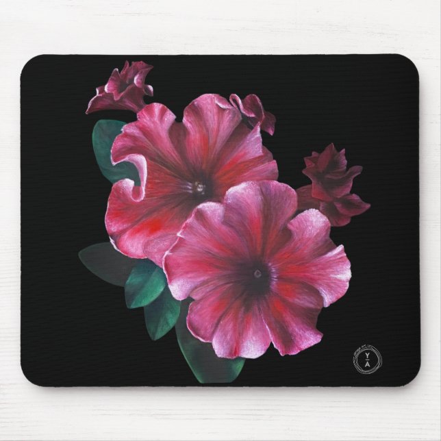 Petunia Flower mouse pad (Front)