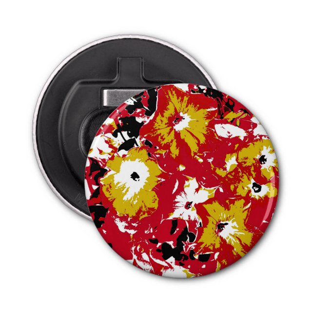 PETUNIA FLOWERS ABSTRACT BOTTLE OPENER (Front)