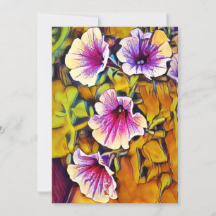 Petunia Flowers Card