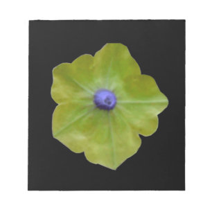 Petunia Green and Blue Notepad