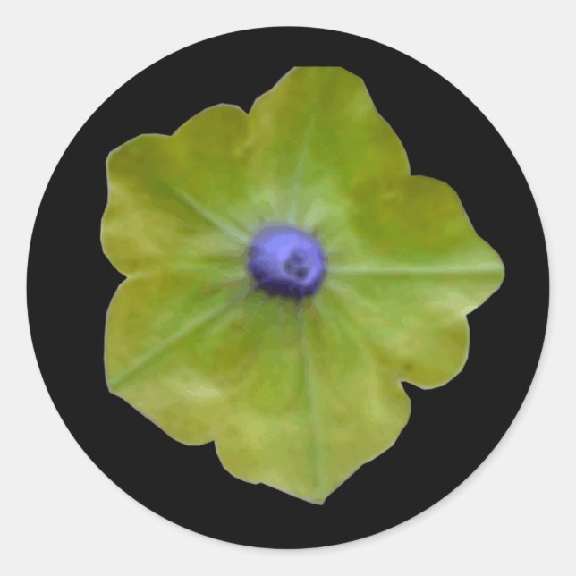 Petunia Green and Blue Sticker (Front)