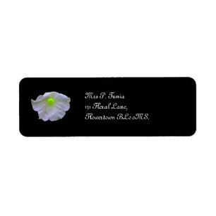 Petunia Green Glow Custom Address Labels