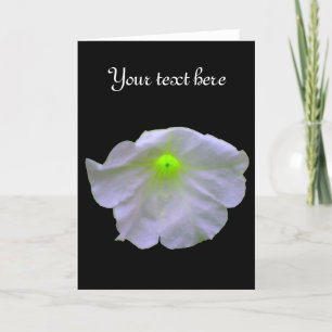 Petunia Green Glow Custom Greeting Card