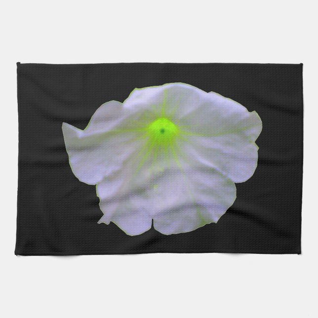 Petunia Green Glow Kitchen Towel (Horizontal)