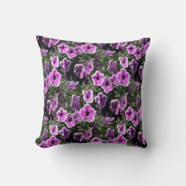 Petunia Land... Throw Pillow (Front)
