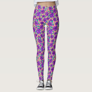 Petunia Night Sky on apricot background Throw Pill Leggings