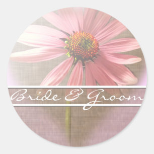 Pétunia Rose Sur Stickers Lin Brown