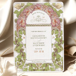 Petunia Save the Date Vintage Art Nouveau by Mucha Invitation<br><div class="desc">Petunia Art Nouveau Vintage Save the Date wedding cards by Alphonse Mucha in a floral, romantic, and whimsical design. Victorian flourishes complement classic art deco fonts. Please enter your custom information, and you're done. If you wish to change the design further, click the blue "Customize It" button. Thank you so...</div>