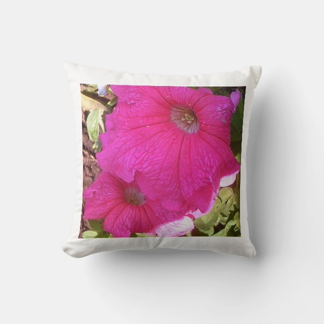 Petunia Throw Pillow (Front)
