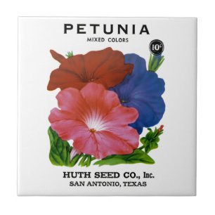 Petunia Vintage Seed Packet Tile