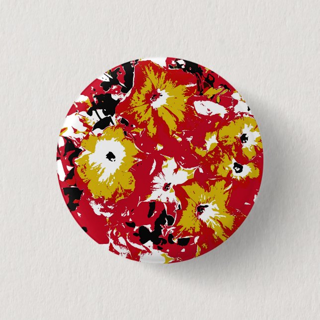 PETUNIAS 1 INCH ROUND BUTTON (Front)
