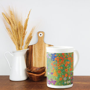 Petunias Asters Garden Gustav Klimt Bone China Mug
