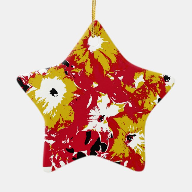 PETUNIAS CERAMIC ORNAMENT (Front)