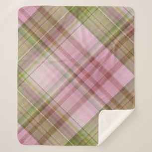Pétunias rose rose et vert plaid