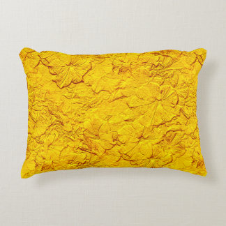 Pétunias sculpté, Coussin à Accent Jaune