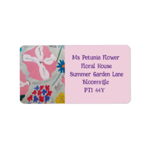 Petunias & Summer Flowers Return Address Labels