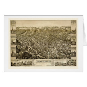 Peu d'automnes, carte panoramique de NY - 1881