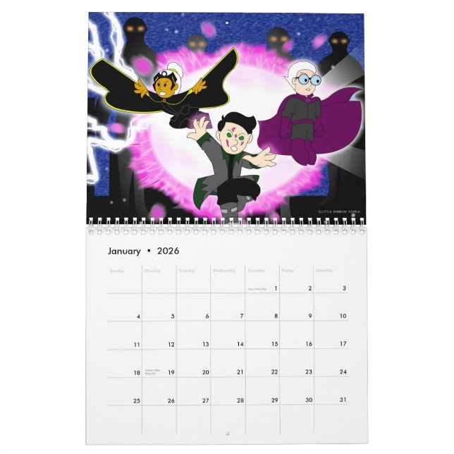 Peu de calendrier des bandes dessinées 2015 (Jan 2026)