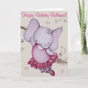 Peu de carte d'anniversaire d'éléphant de