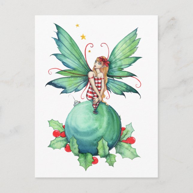 Peu de carte postale de fée de Noël (Devant)